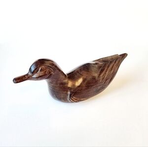 Vintage Hand Carved Solid Wood Duck Decoy